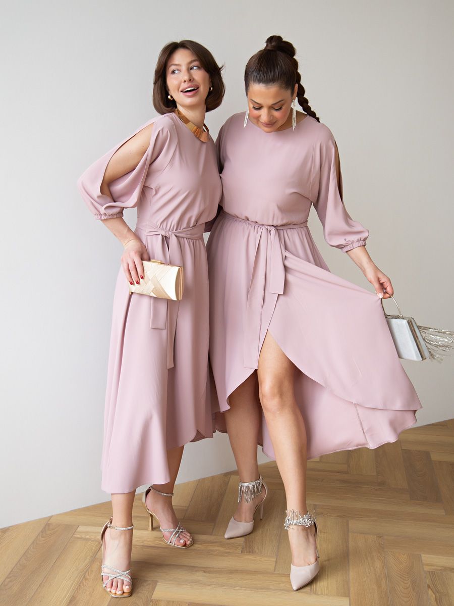 Платье Танго вдвоем (пудра) П15165-1М