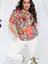 Блуза Маргоша (зелено-розовая) Б13153-16М