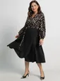 Платье Клеопатра (черное/лео) П15226-13М
