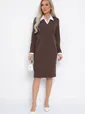Платье Деловой стиль (шоколад) П12761-12М