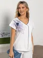 Блуза Капли росы (бело-розовая) Б15563-18М