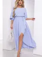 Платье Танго вдвоем (голубое) П12715-1