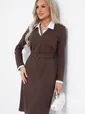 Платье Деловой стиль (шоколад) П12761-12М