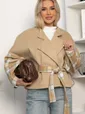 Пальто укороченное Хайт (бежевое) Б14314-7М