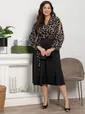 Платье Клеопатра (черное/лео) П15226-13М