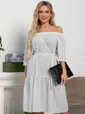 Платье с поясом Дафна (белое) П15522-8М