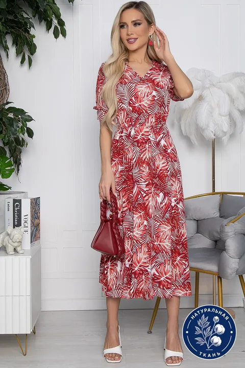 Платье Ирени (красное) П10298