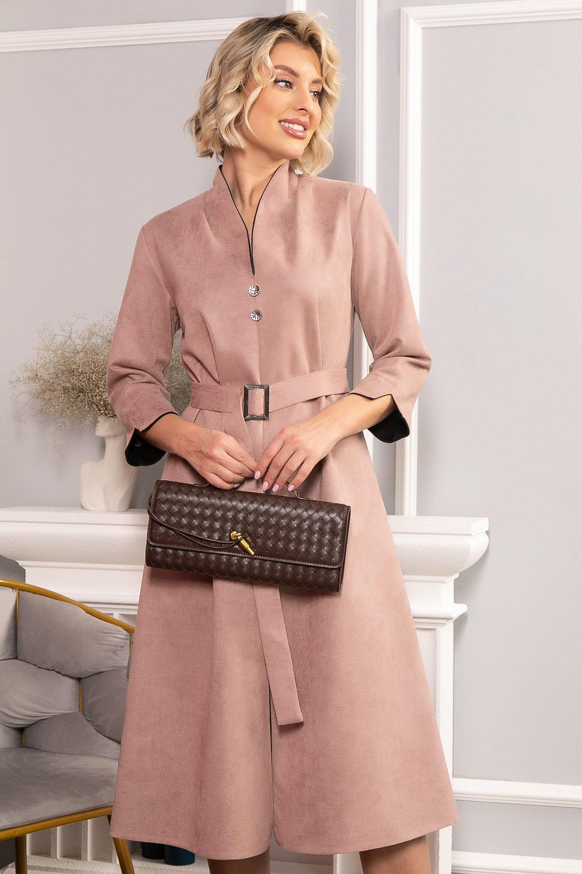 Платье замшевое Дарьяна НЬЮ (чайная роза) П14650-18М