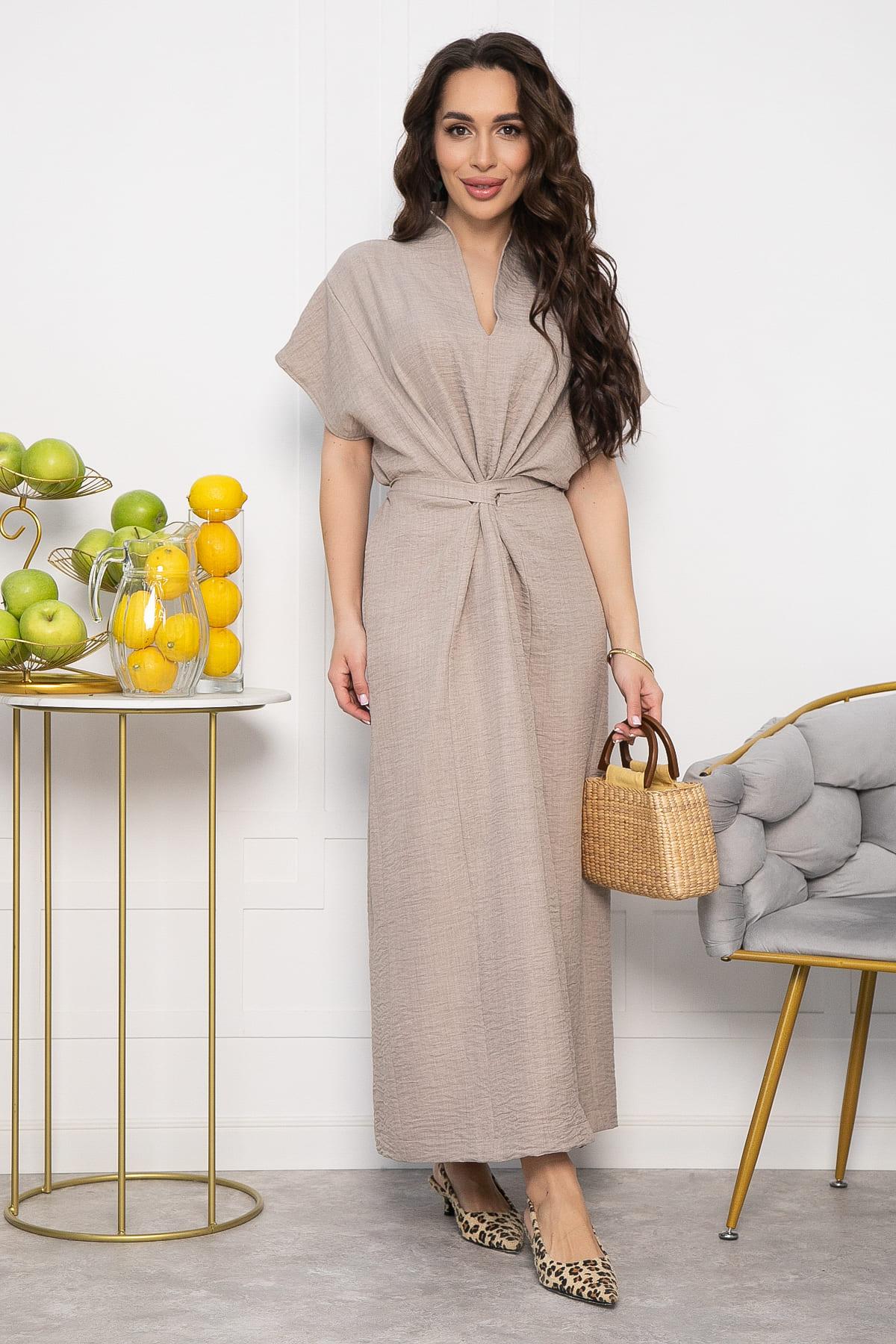 Платье Исландия (серо-коричневое) П13623-30М