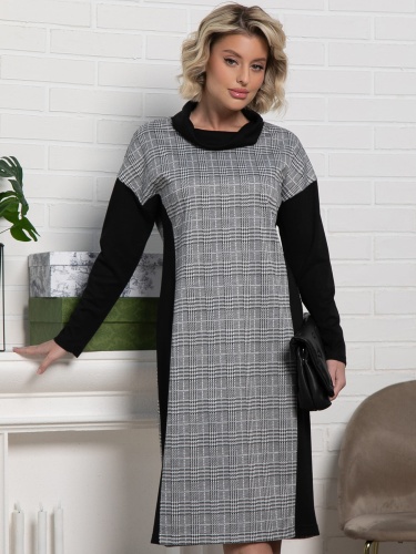 Платье Жанетта (черно-серое)