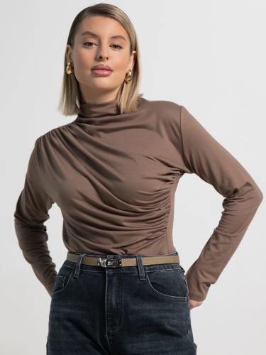 Лонгслив Тайна сердца (коричневый)