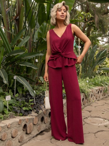 Комбинезон Просто шик (винный)
