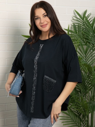 Блуза Магнит (темно-синяя)