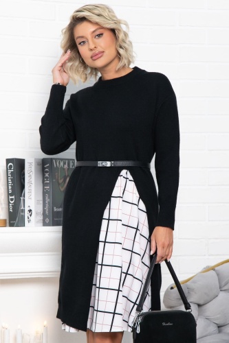 Костюм с юбкой Остин (черный)