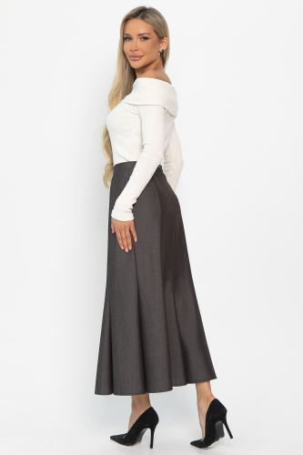 Юбка годе Изящный силуэт (коричневая)