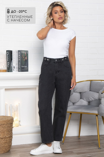 Джинсы утепленные Джинджер (графит)