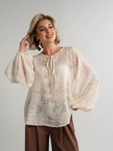 Блуза Воздушная мелодия (молочная)