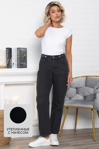 Джинсы утепленные Джинджер (графит)