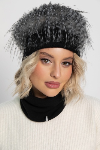 Комплект шапка и снуд (черная)