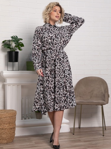 Платье Морена (серо-белое)