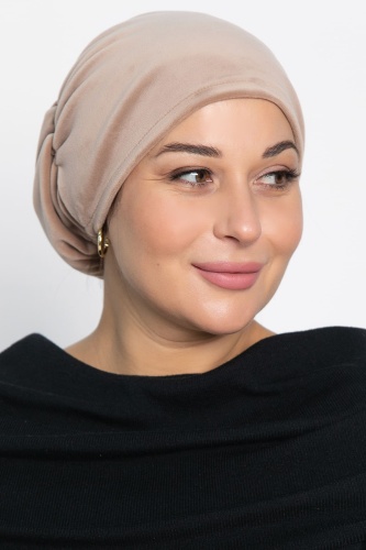Чалма с резинкой (бежевая)
