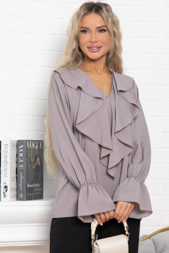 Блуза шифоновая Вэнси (бежевая)