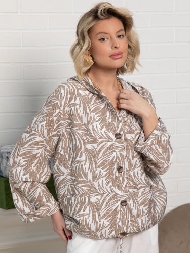 Пыльник Летний день (бело-коричневый)