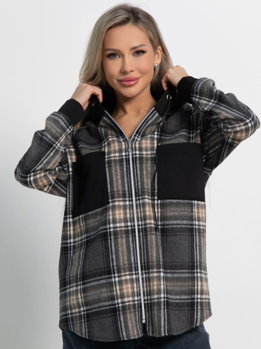 Рубашка Больше чем стиль НЬЮ (серо-бежевая)