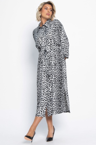 Платье Сьюзен (белый лео)