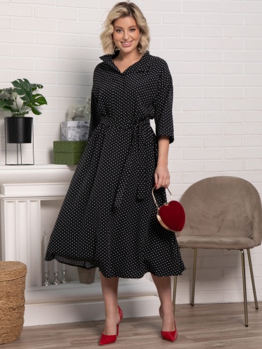 Платье Доминанта НЬЮ (черное/горох)