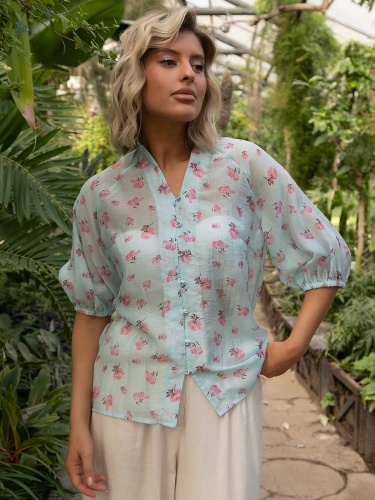 Блуза Агния (голубая)