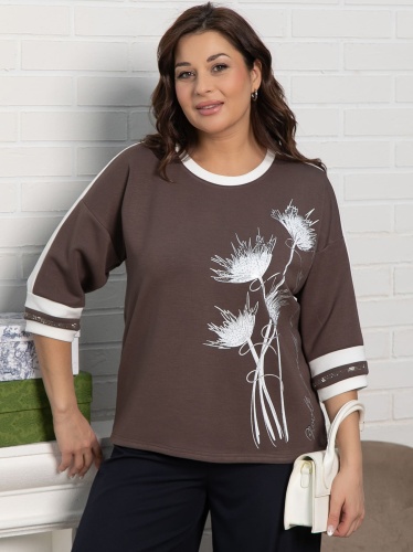 Блуза Джаз (шоколад)