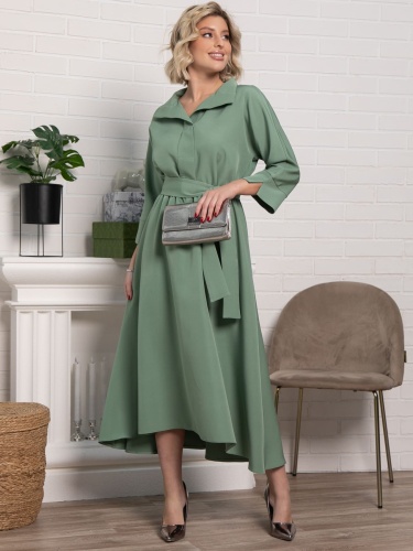 Платье Лорита (серо-зеленое)