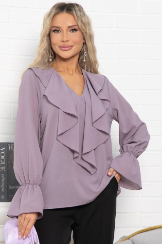 Блуза шифоновая Вэнси (пудра)