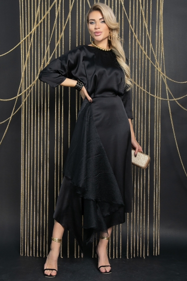 Платье Дерзкая элегантность (черное) П11717