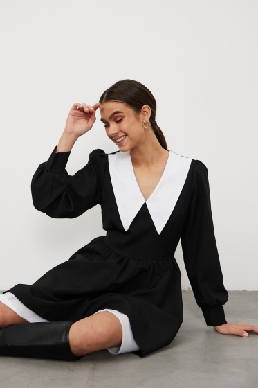 Платье Катерина (черное) П12784М