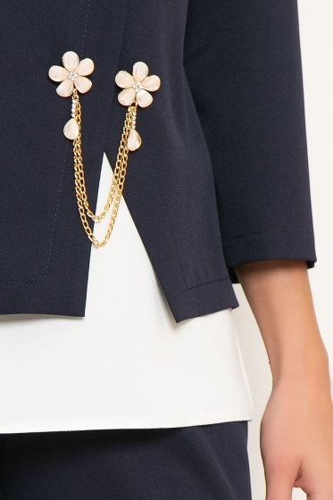 Костюм-тройка "Стефания" (блю) К3945