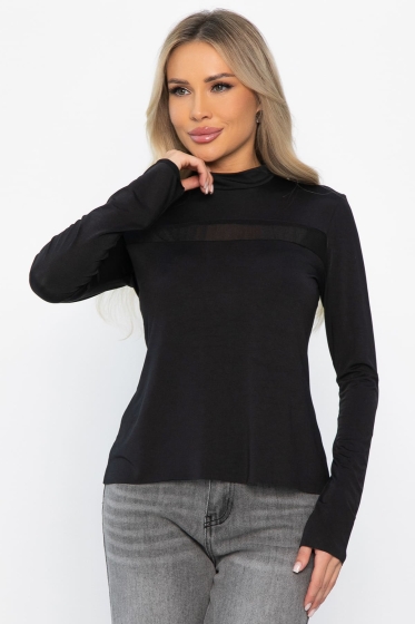Водолазка трикотажная Лисса (черная) Б14298-22М