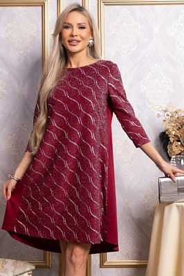 Платье Леди Элегант (темно-красное) П14827-10М