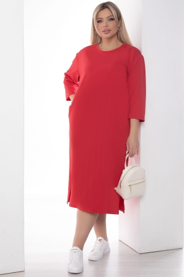 Платье "На спорте" (красное) П9027