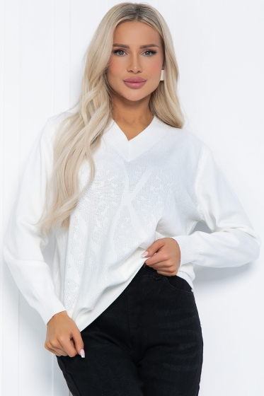 Джемпер Карамелька (белый) Б12519-4