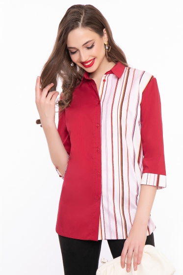 Рубашка "Идеальный стиль" (бордо) Б3053
