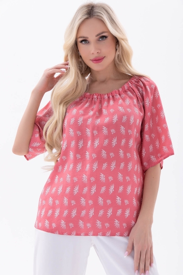 Блуза "Аксинья" (коралл) Б5946