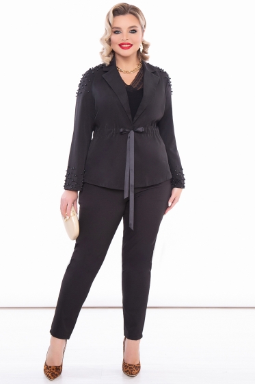 Костюм с брюками "Жемчуг" (блэк) К3094